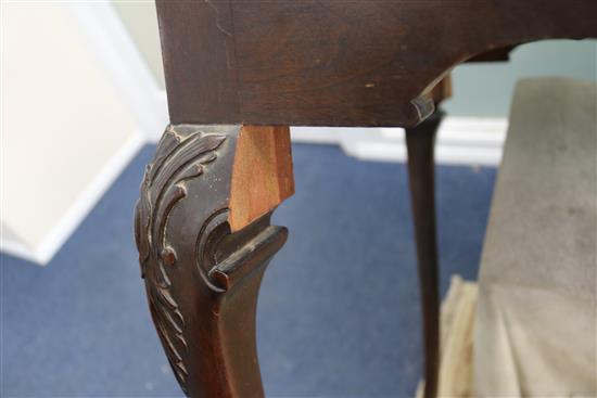 A Chippendale Revival mahogany console table W.183cm